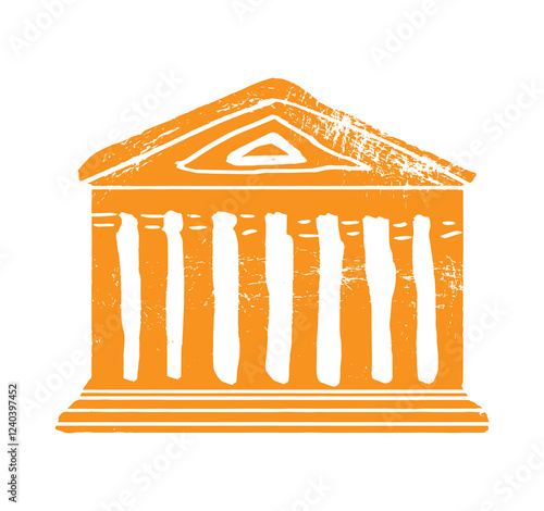 Government icon textured design in vector