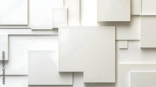Wallpaper Mural White square geometric background texture Torontodigital.ca