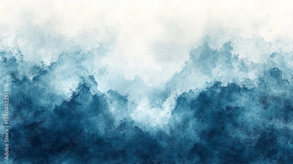 Abstract Blue Misty Clouds. Generative AI Abstract Blue Misty Clouds. Generative AI