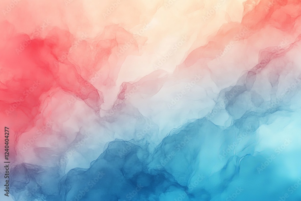 Soft watercolor texture blending red, white, and blue hues in an abstract pattern Soft watercolor texture blending red, white, and blue hues in an abstract pattern