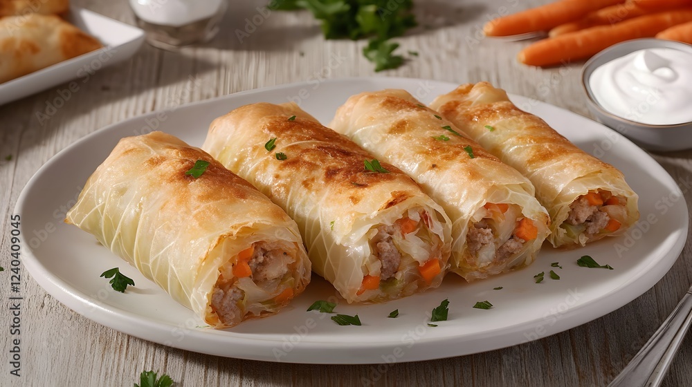 Delicious Stuffed Cabbage Rolls with Ground Meat and Carrots Delicious Stuffed Cabbage Rolls with Ground Meat and Carrots