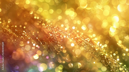 Abstract background with bokeh defocused lights and golden color