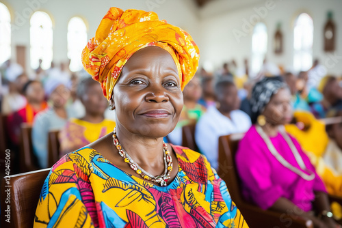Easter service in a vibrant...