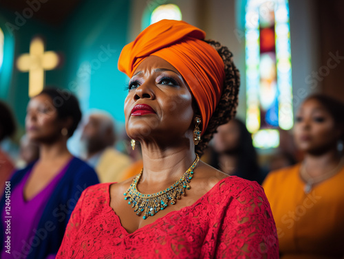 Easter service in a vibrant...