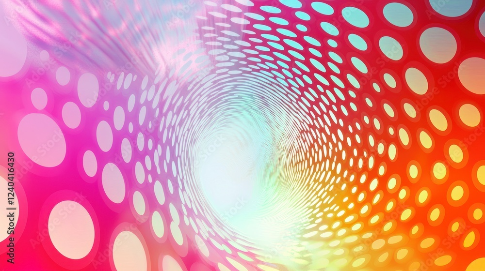 Obraz premium Abstract Background with colorful circles wave stock illustration