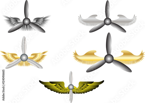set of aviation emblems 