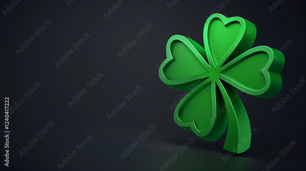 Clean linear icon of a St. Patrick's Day shamrock in green. Simple lines, minimalistic and elegant design, high resolution. Clean linear icon of a St. Patrick's Day shamrock in green. Simple lines, minimalistic and elegant design, high resolution.