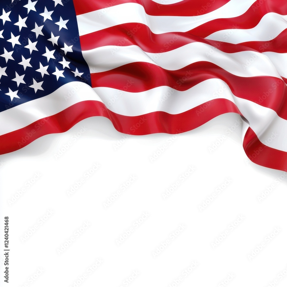 Obraz premium American Flag Waving: A Patriotic Image