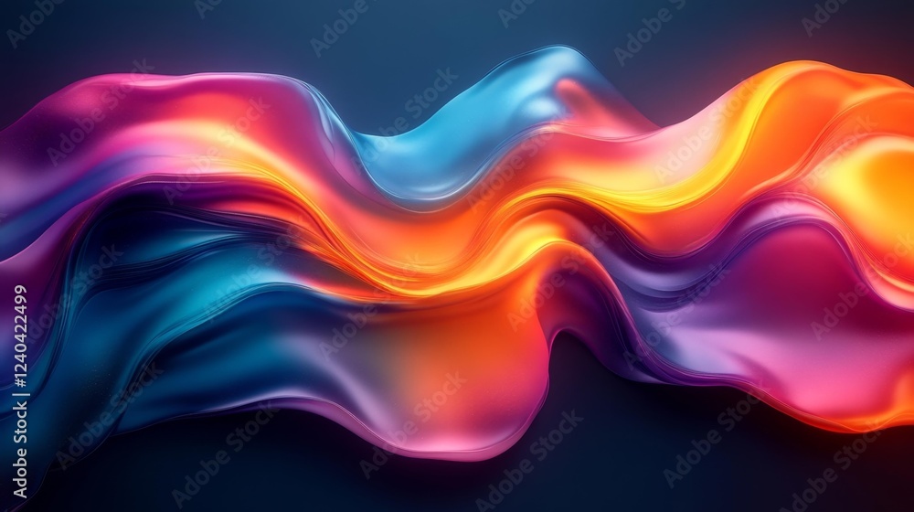 Abstract Waves of Light. Generative AI Abstract Waves of Light. Generative AI