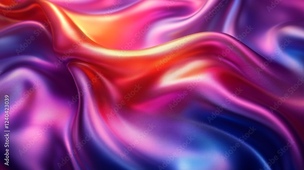 Obraz premium Colorful Fluid Waves. Generative AI