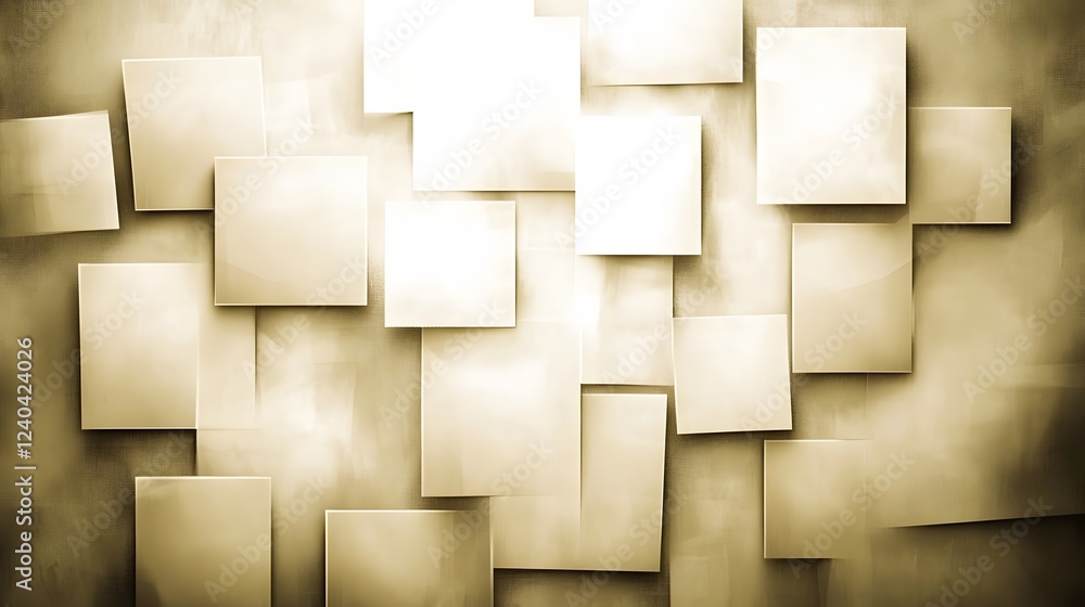 Abstract Beige Square Overlapping Pattern Background Abstract Beige Square Overlapping Pattern Background