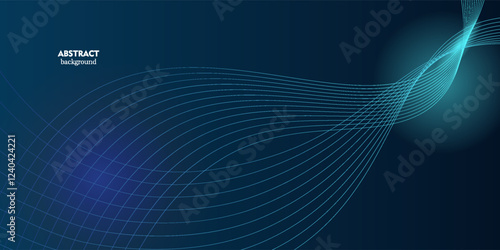 Abstract blue wavy background with wavy lines, can be used for sale banner, wallpaper, flyer, landing page. eps10