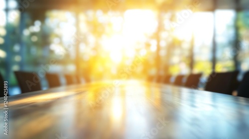 Wallpaper Mural Blurry Office Meeting Room Background with Work Desk Table for Business Team Discussion in Corporate Conference Setting Torontodigital.ca