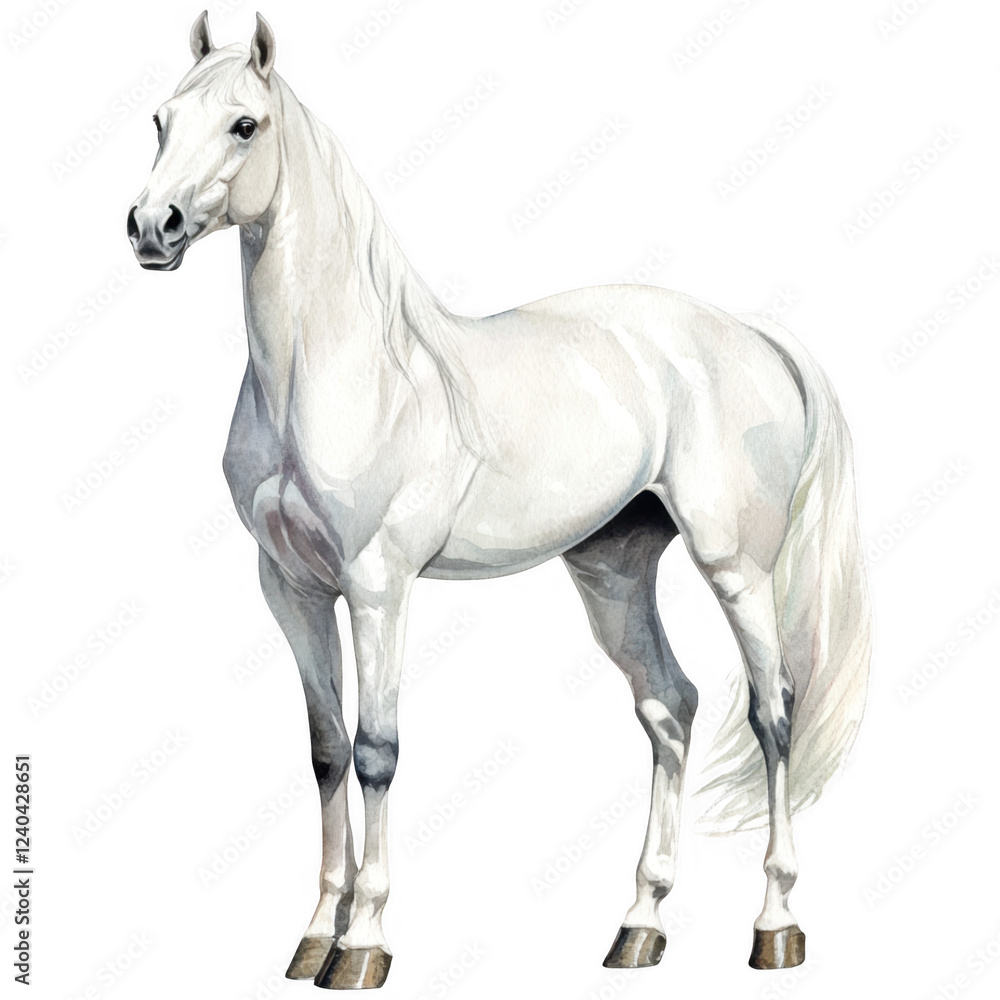 Fototapeta premium Elegant Horse Clipart Vector Illustration
