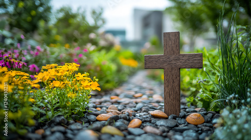  cross in contemporary worship garden