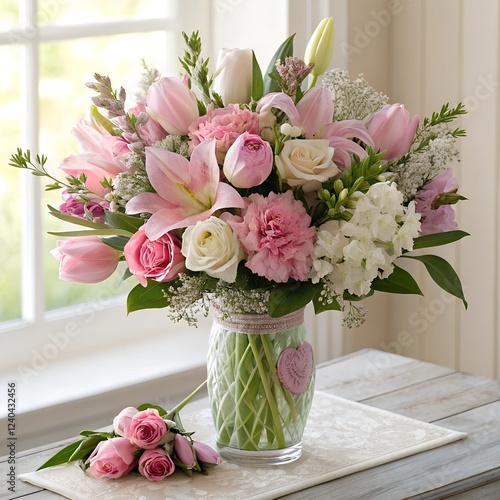 bouquet of roses in vase