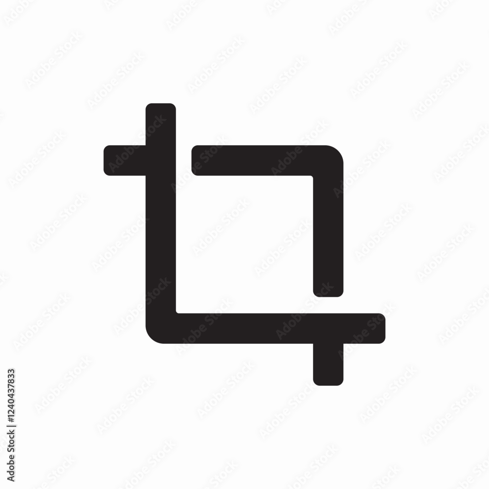 crop image edit icon vector sign crop image edit icon vector sign