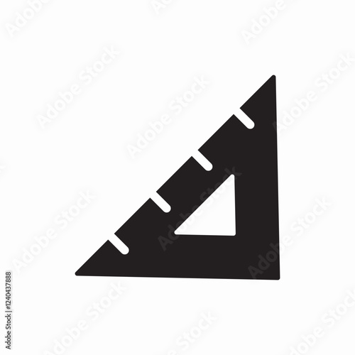 triangle ruler measure icon vector sign