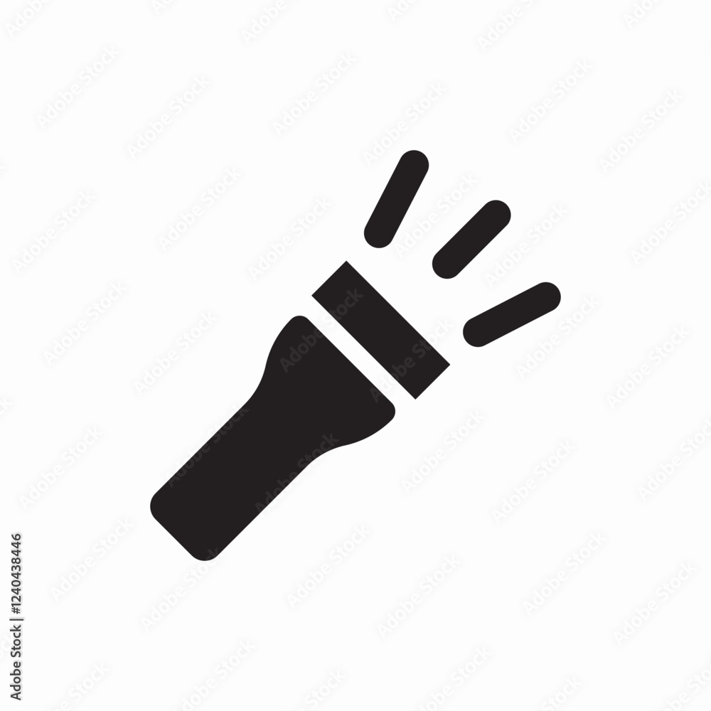 flashlight bright beam icon vector sign flashlight bright beam icon vector sign