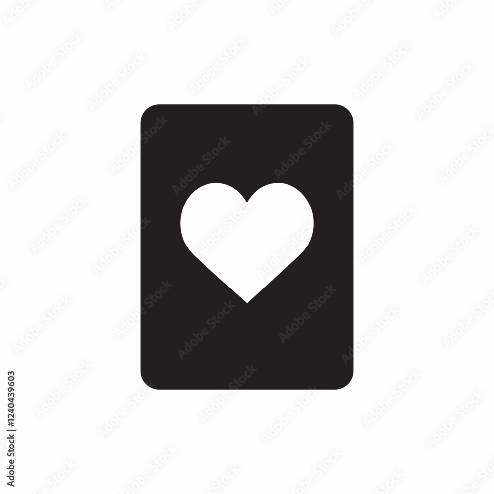 playing card heart icon vector sign playing card heart icon vector sign