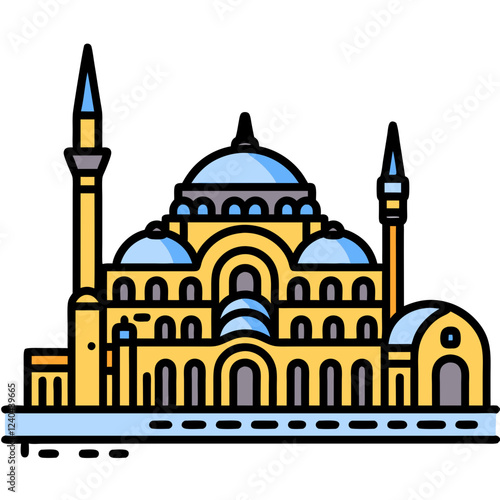 silhouette of mosque vector