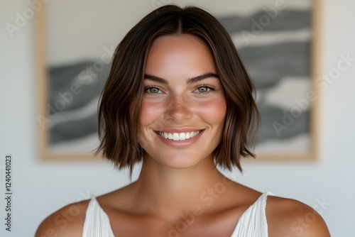 Smiling Woman Portrait Bob Haircut Natural Beauty Free Download Smiling Woman Portrait Bob Haircut Natural Beauty - GFXLoad