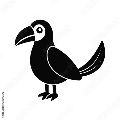 keel billed toucan vector silhouette