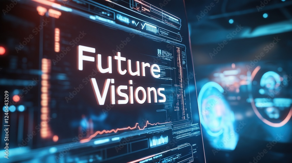 Futuristic Display of Future Visions Concept Futuristic Display of Future Visions Concept