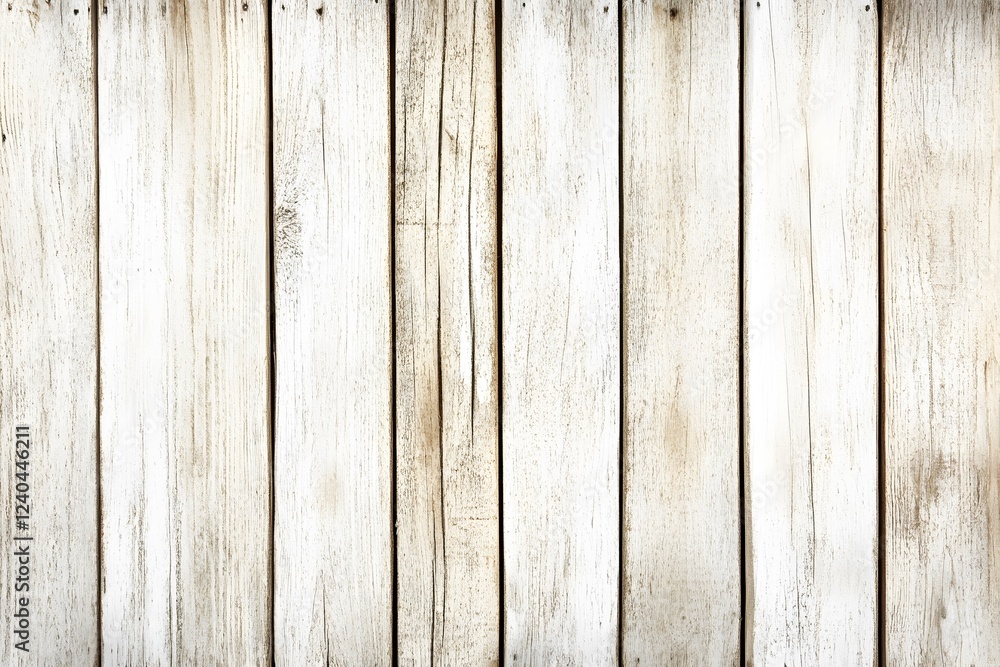 Fototapeta premium Whitewashed Wooden Plank Texture Background Rustic Weathered Distressed Wood Panel
