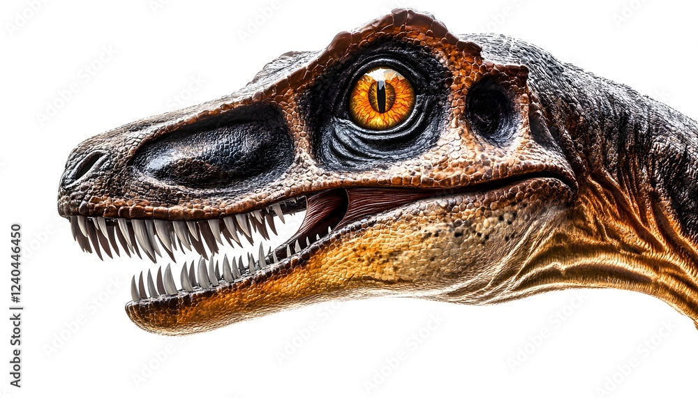 Velociraptor Head Profile Closeup Detailed View Velociraptor Head Profile Closeup Detailed View