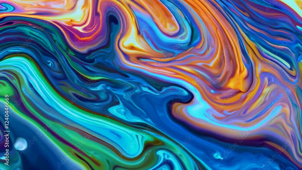 Colorful abstract patterns swirl in fluid motion Colorful abstract patterns swirl in fluid motion