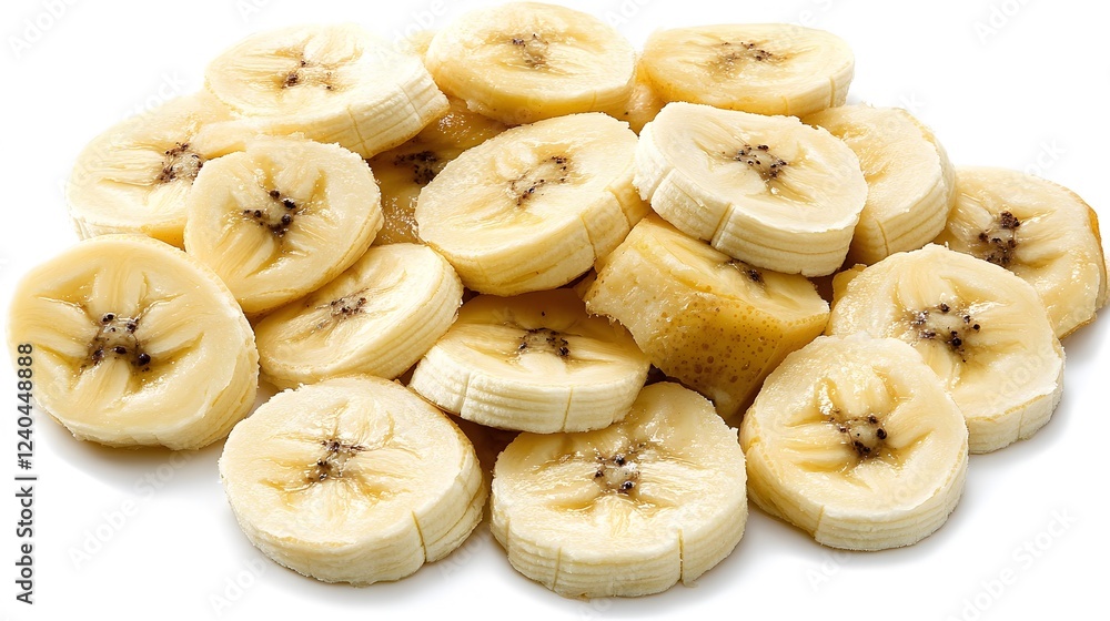 Juicy Sliced Bananas, Fresh Tropical Fruit Photo Juicy Sliced Bananas, Fresh Tropical Fruit Photo