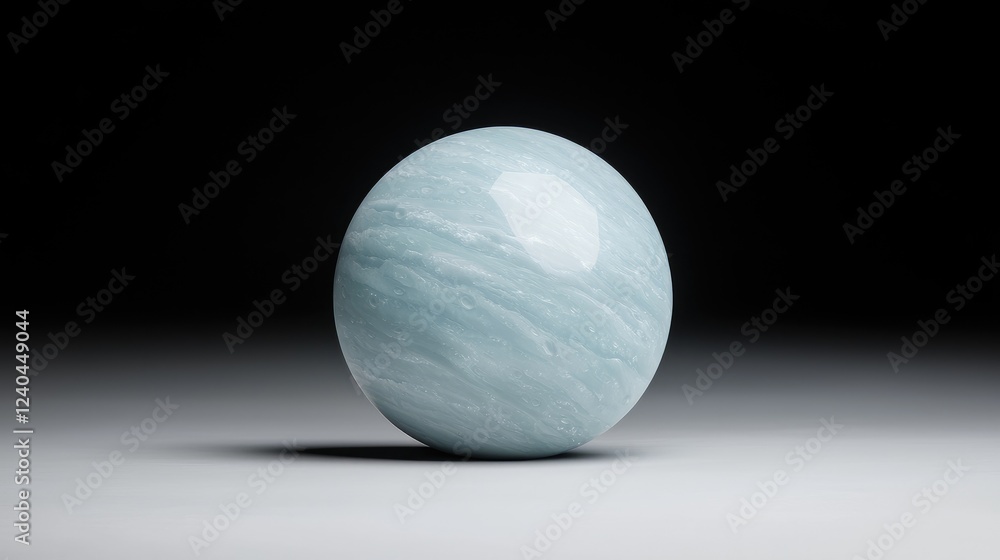 Blue sphere, studio shot, smooth surface, dark background, decorative Blue sphere, studio shot, smooth surface, dark background, decorative