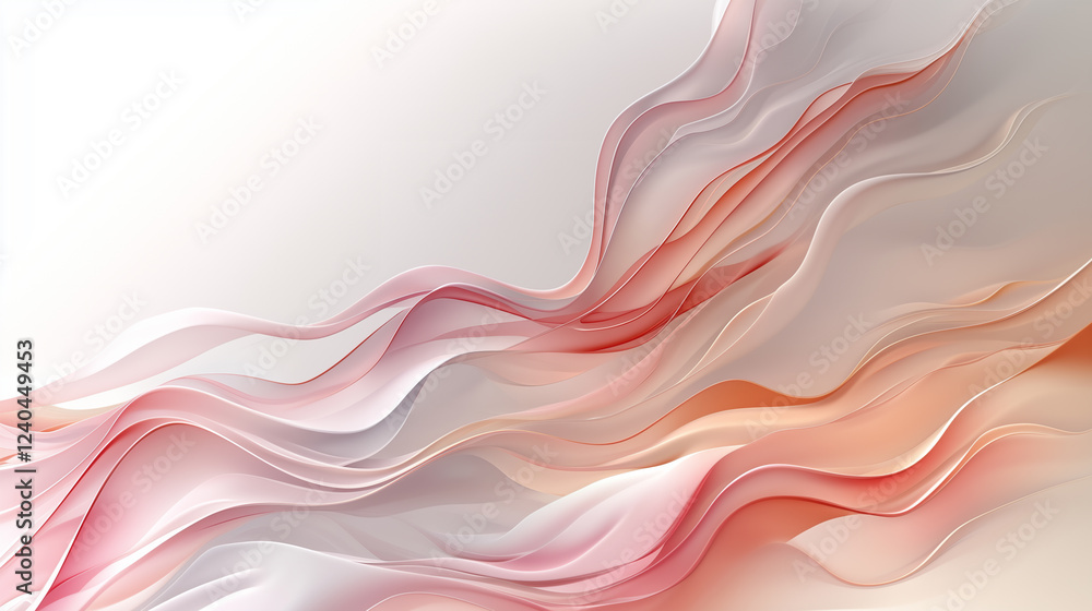 Abstract waves of pink and white intertwine, creating a soft, flowing, and elegant design. Abstract waves of pink and white intertwine, creating a soft, flowing, and elegant design.