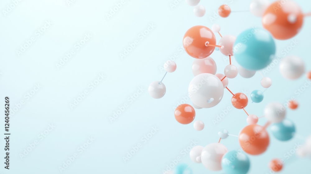 Abstract Molecular Network 3D molecular network with nodes and edges, visualization of complex molecular relationships, scientific and educational representation Abstract Molecular Network 3D molecular network with nodes and edges, visualization of complex molecular relationships, scientific and educational representation