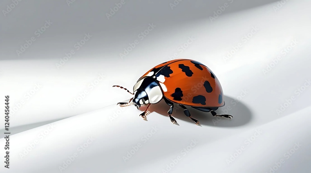 Fototapeta premium Ladybug on a light background.