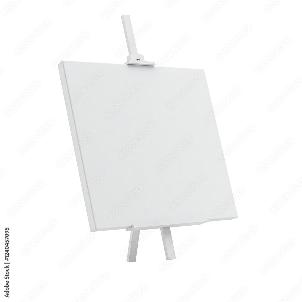 White Artist Easel with Blank Canvas - Ready for Creativity White Artist Easel with Blank Canvas - Ready for Creativity