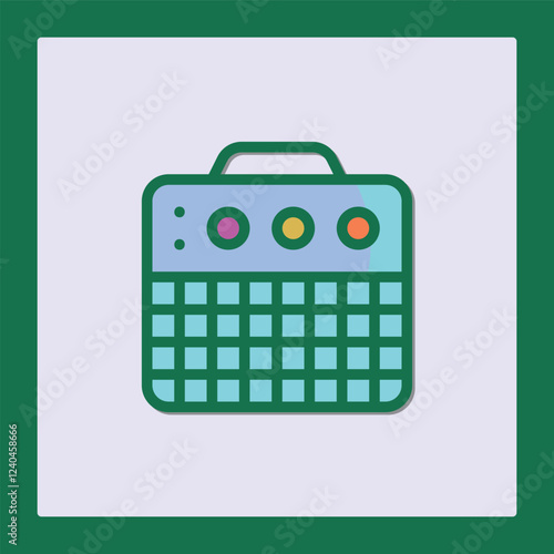 Stylized Graphic of a Musical Amplifier