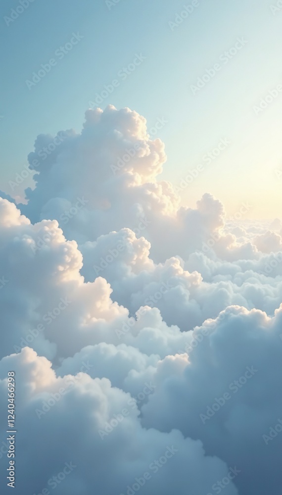 Soft gray clouds float on a gentle sky background, nature, misty Soft gray clouds float on a gentle sky background, nature, misty