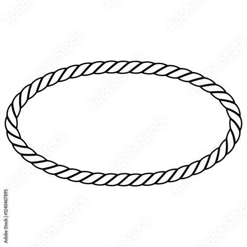 Rope Oval Frame Graphic, woven rope frame
