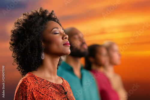 Diverse congregation celebr...
