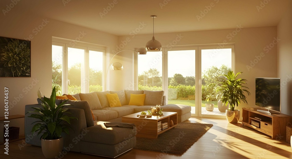 Fototapeta premium Sustainable Living: Eco-Friendly Home Interior