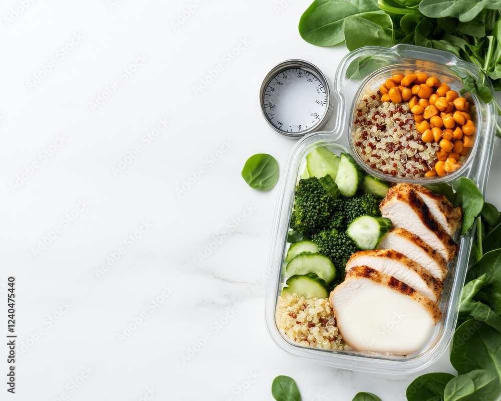 Minimalist Nutrition Strategy Vibrant Meal Prep Containers with Quinoa and Grilled Chicken on Marble - Workplace Wellness and Modern Health Planning Minimalist Nutrition Strategy Vibrant Meal Prep Containers with Quinoa and Grilled Chicken on Marble - Workplace Wellness and Modern Health Planning