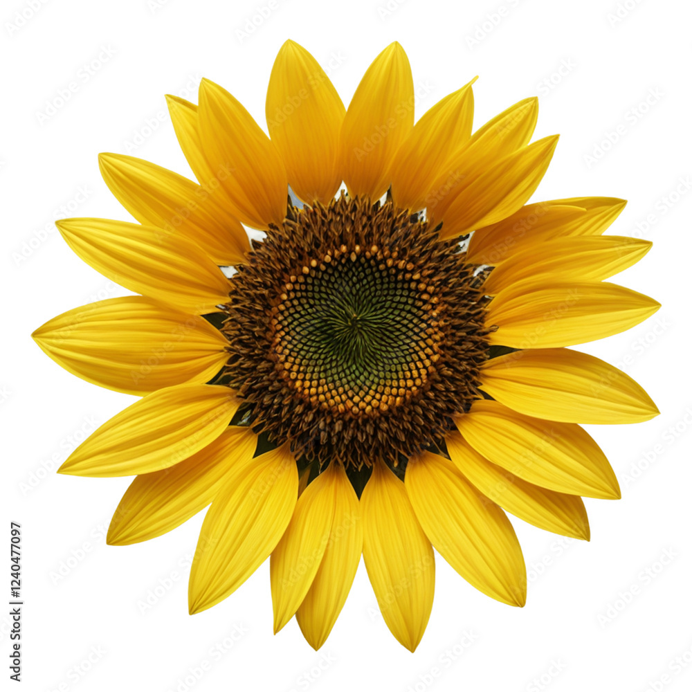 Naklejka premium sunflower isolated on white background