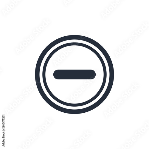 Free Download Minus icon symbol vector sign isolated on white background illustration for graphic and web design - GFXLoad