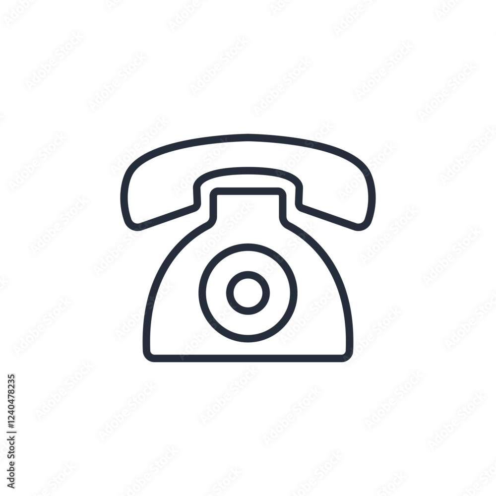Obraz premium Phone call icon symbol vector sign isolated on white background illustration for graphic and web design