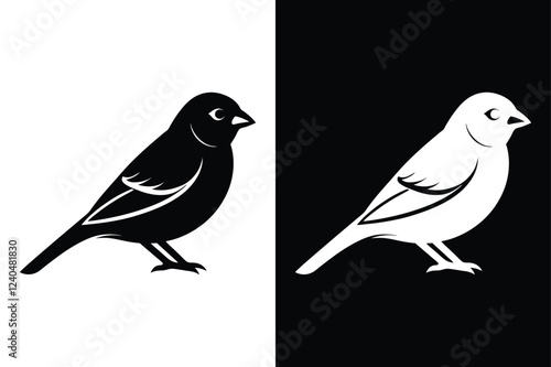 Wallpaper Mural Creative Finch Bird Vector Icon for Digital and Print Projects. Torontodigital.ca