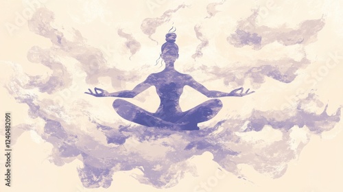 Illustration that represents the concept of yoga therapy