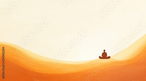 Illustration that represents the concept of Zen Practices for Stress Reduction