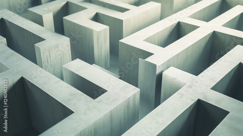 Wallpaper Mural abstract maze representing journey of mental clarity and exploration, showcasing intricate pathways and structures that evoke sense of challenge and discovery Torontodigital.ca